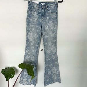 NWOT BP High Rise Flare Jeans - Floral Print